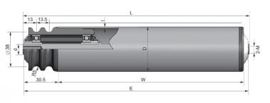 th2260型 双槽o带轮辊筒 内螺纹式